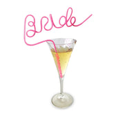 Glitterati Bride Straw Hens Party Novelty 25 cm Twisty Straw Party Supplies